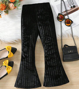 Velvet ribbed Flare pants