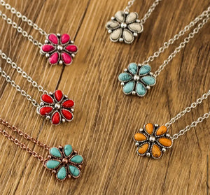 Small Flower Cluster Necklace