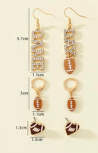 Load image into Gallery viewer, Football earring set