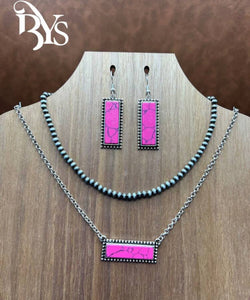 Bar Necklace/Earring Set