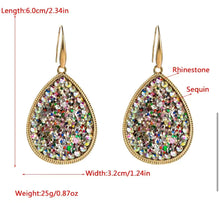 Load image into Gallery viewer, Teardrop sequin earrings