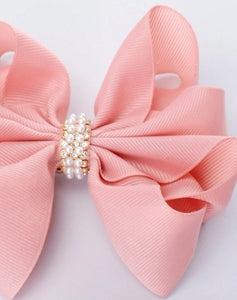 Center Pearl Embelished Bow