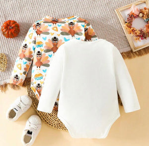 Thanksgiving long sleeve onesie