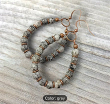 Load image into Gallery viewer, Natural Stone Hoops