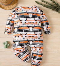 Load image into Gallery viewer, Orange Steer Romper