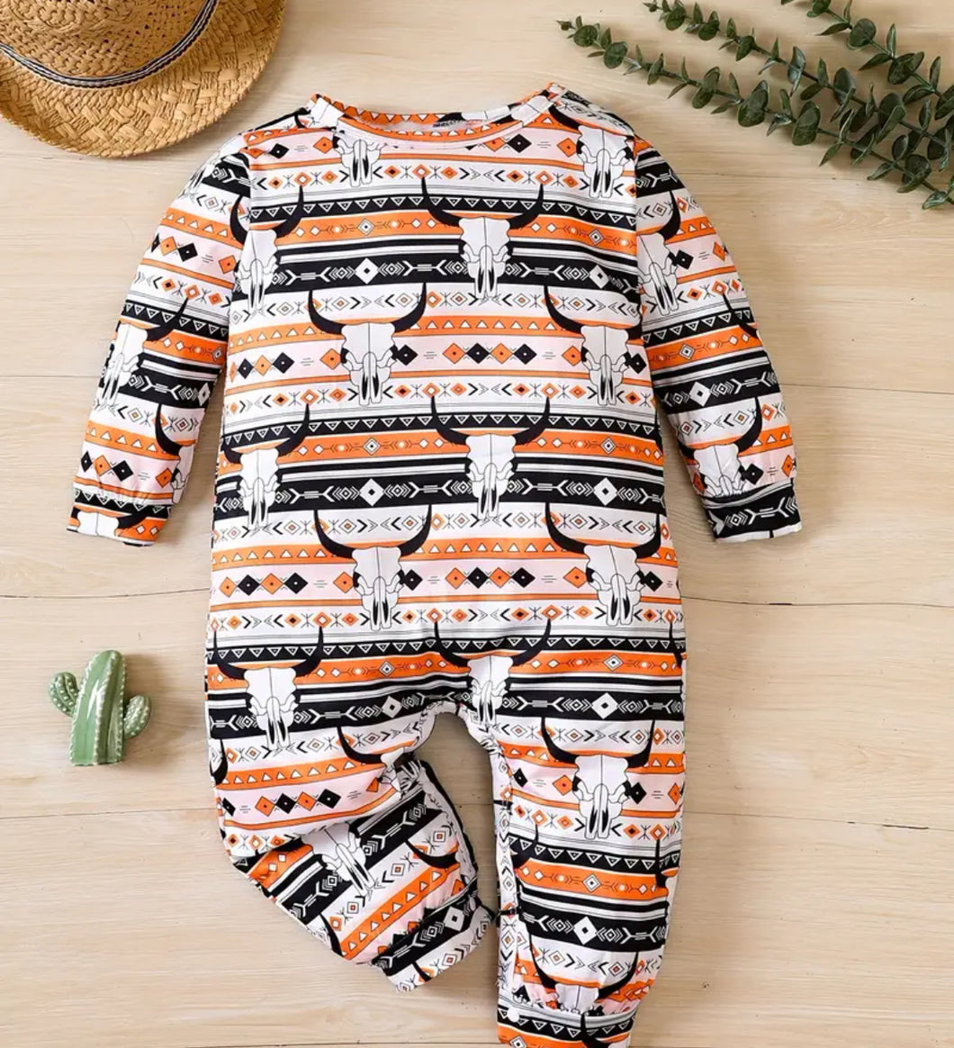 Orange Steer Romper