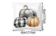 Load image into Gallery viewer, Checkered Pumpkin Pillow Case