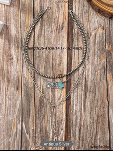 Western layered necklaces