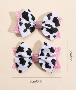 Pink Cow Bows