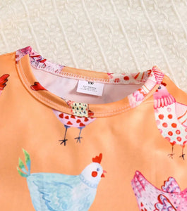 Peach Chicken Dress