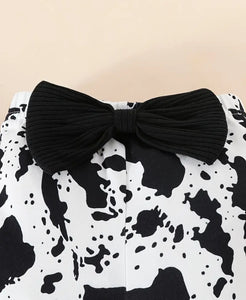 3 Pc. Bubble Sleeve Cow Outfit
