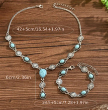 Load image into Gallery viewer, Turquoise Concha Necklace/Bracelet Set