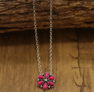 Small Flower Cluster Necklace