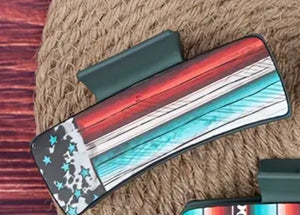 Western Serape claw clips