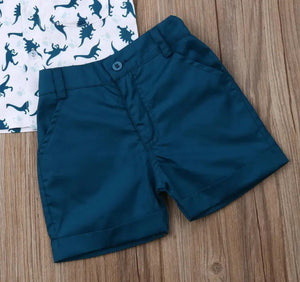 Boys Dinosaur Short Outfits