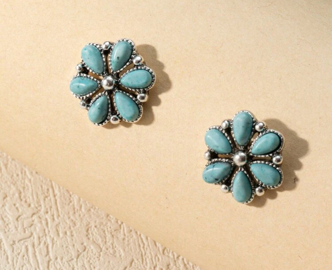 Small flower cluster earrings