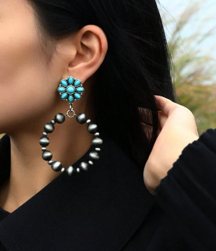 Cluster Navajo pearl earrings