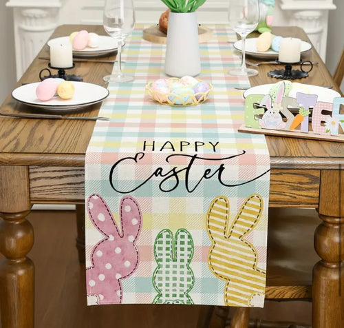 Happy Easter Bunny Table Runner