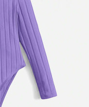 Load image into Gallery viewer, Purple Mock neck Bodysuits