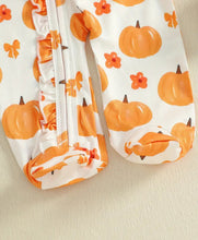 Load image into Gallery viewer, Pumpkin Ruffle Butt Sleeper
