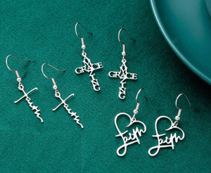 Christian dangle earrings