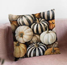 Load image into Gallery viewer, Striped Pumpkin Pillow Case