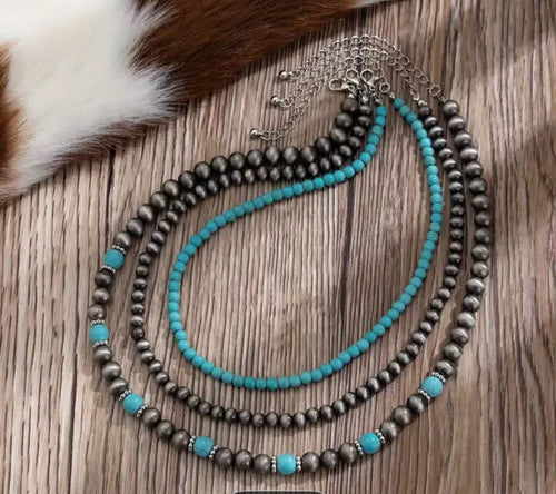 3 Pc. Navajo Pearl/Turquoise Necklaces