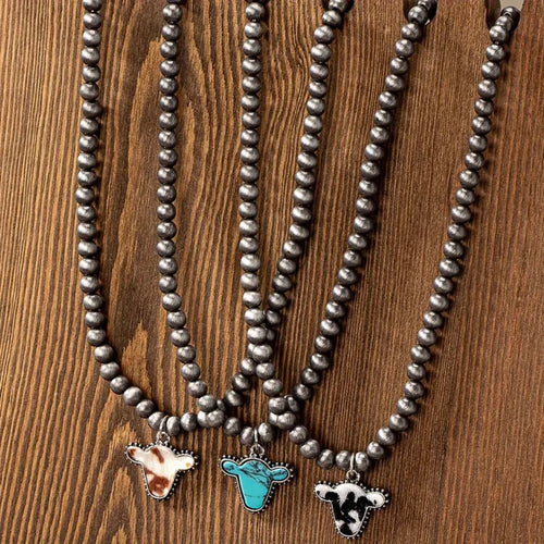 Cow Navajo pearl necklace