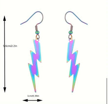 Load image into Gallery viewer, Gradient Lightening bolt earrings