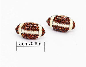 Football stud earrings