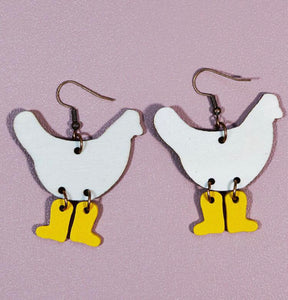 Chicken Dangle earrings