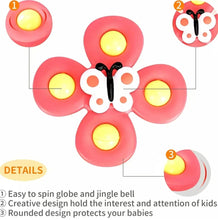 Load image into Gallery viewer, 3 Pc Suction Cup Spinner toys