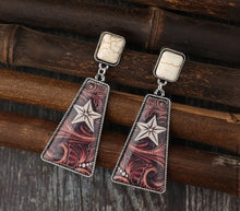 Load image into Gallery viewer, Western Inlay Stone  Post Earrings