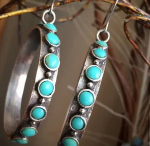 Turquoise Hoops