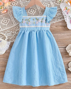 Spring Flower Smock Dress