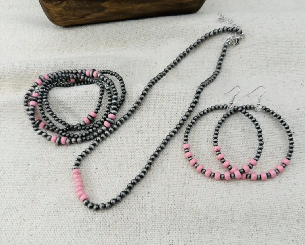 Long Accent Navajo Pearl Jewelry Set