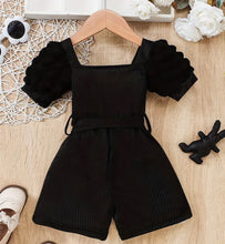Load image into Gallery viewer, Puffed Sleeve Short Jumpsuit