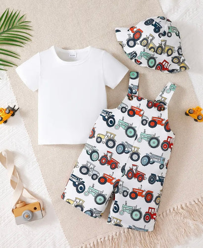 3 pc. Boys Tractor Overalls