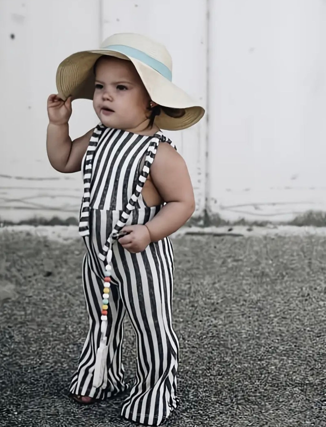 Beetlejuice Striped Romper