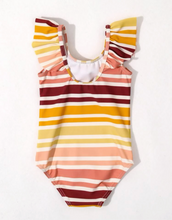 Load image into Gallery viewer, Brown striped swimsuit