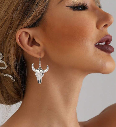 Longhorn Silver earrings