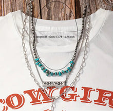 Load image into Gallery viewer, Layered Bar Charm necklaces