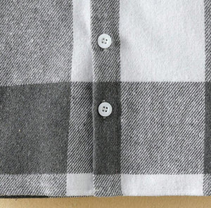 Grey Button up Plaid shirt