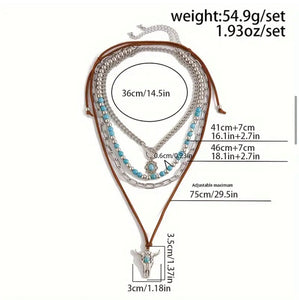 4 Pc Western Necklace Set