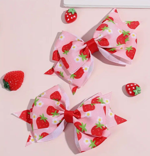 Strawberry & Daisy Bows