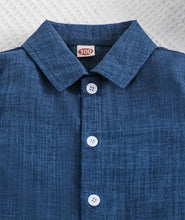 Load image into Gallery viewer, 3 pc. Boys Blue Checkered Short Outfits