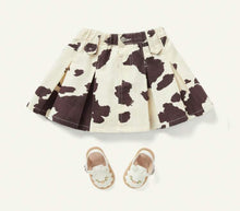 Load image into Gallery viewer, Cow Design Denim Skirt
