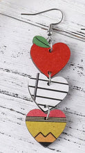 Load image into Gallery viewer, Dangle apple wood  Earrings