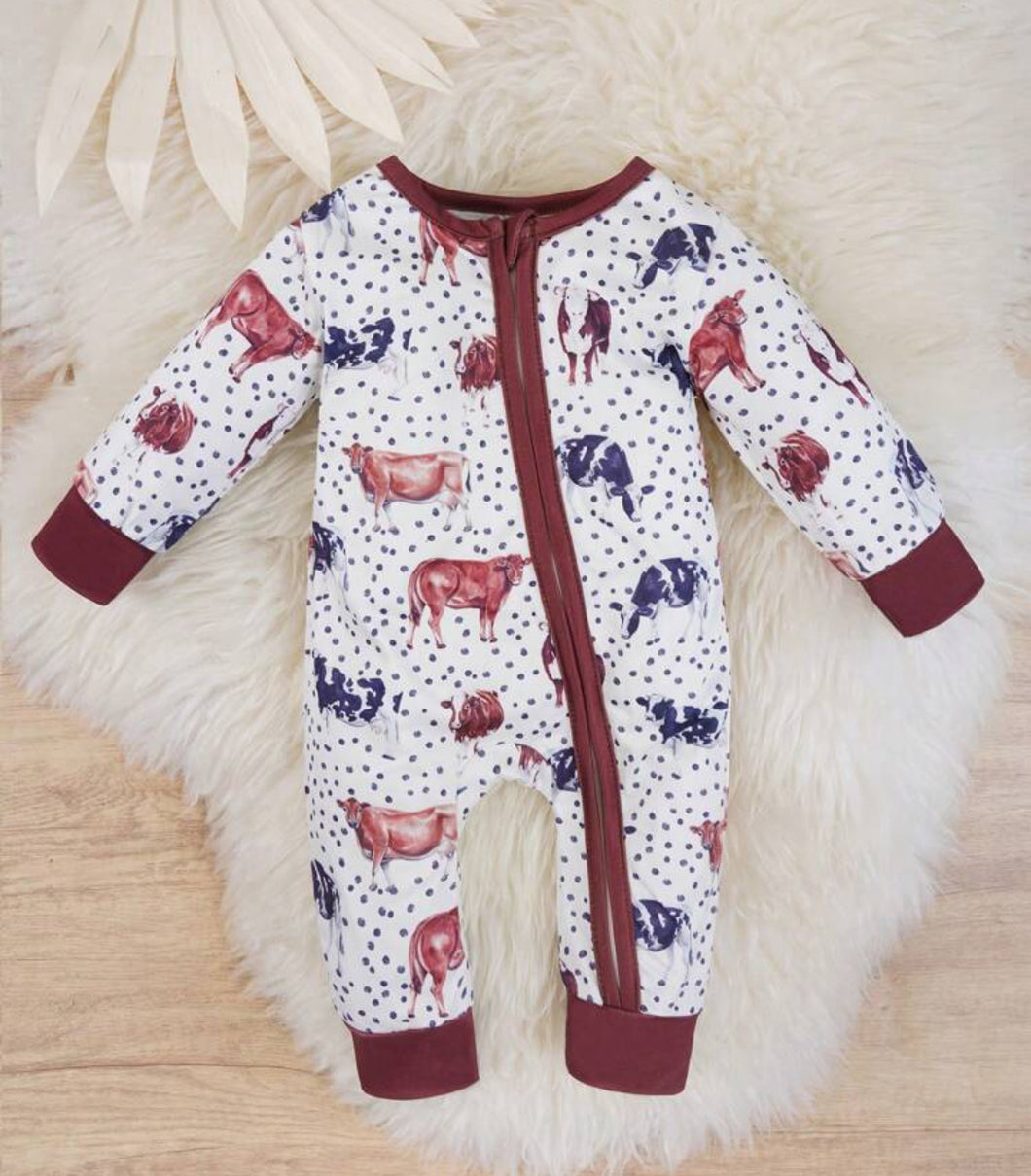 Cow Sleeper/Jumpsuit