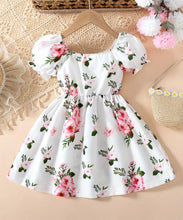 Load image into Gallery viewer, Flower Lantern Sleeve Dress